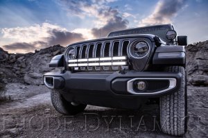 Jeep Gladiator LED Light Bar Kit - Front - Diode Dynamics - SS30 Stage Series - White - `18-`25